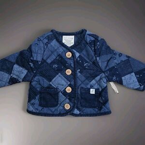 Easy Peasy Quilted Infant Girls New with‎ Tags Floral Navy Size 0-3mos - S9